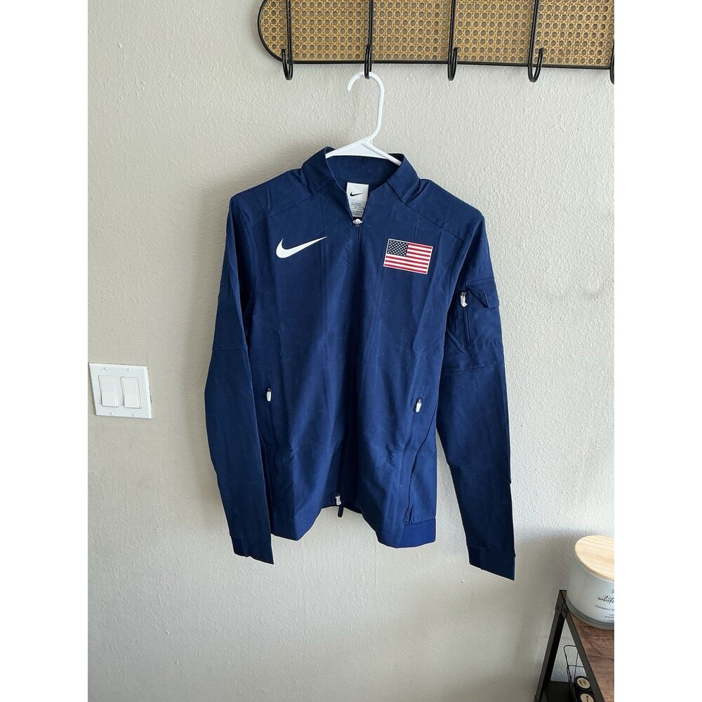 Nike Pro Elite Team USA 2023 Jacket Women’s Size Medium-Tall Navy AO8840-492
